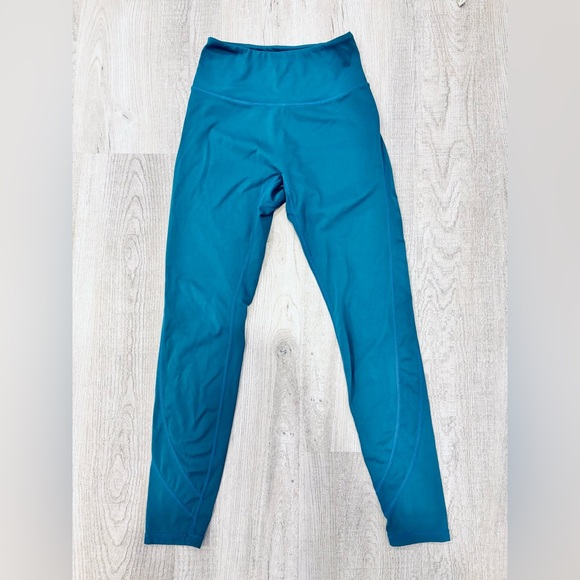 Alphalete Pulse Surge Leggings High-Waist Teal Green Size Small - Picture 3 of 6